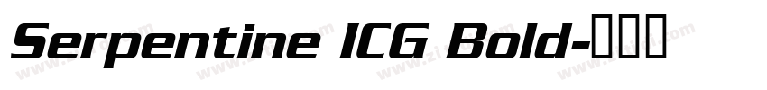 Serpentine ICG Bold字体转换